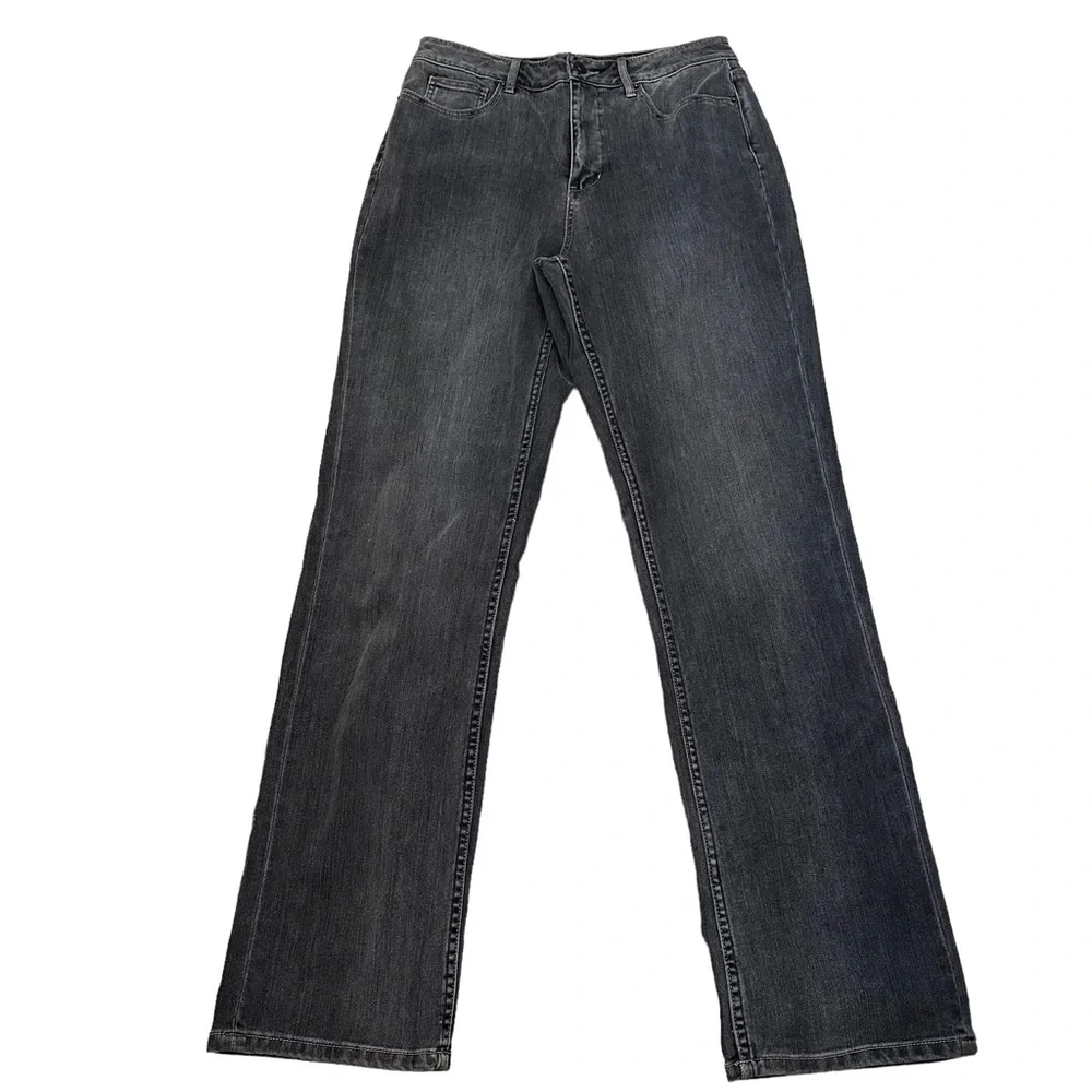Coldwater Creek Women’s Sz 8 Classic Shape Me Jeans Straight Leg Charcoal NWT